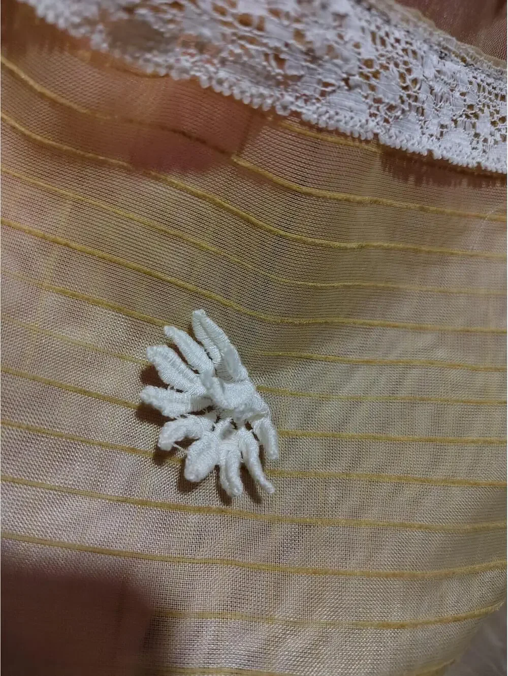 Vintage Sheer Yellow Apron